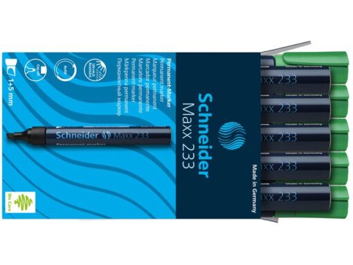 Marker Schneider Maxx 233 permanent beitelpunt groen