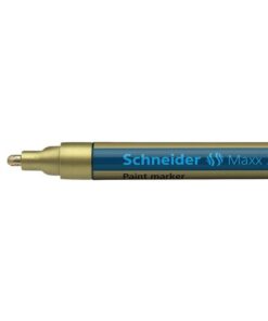 dekt lakachtig op vrijwel alle oppervlakken. De marker is lichtecht en bestand tegen bijtende middelen. Punt is verwisselbaar. Met ronde punt ca. 1 - 3 mm. Kleur goud
