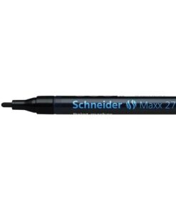 dekt lakachtig op vrijwel alle oppervlakken. De marker is watervast en lichtecht. Ronde punt met een schrijfbreedte ca. 1 - 2 mm. Kleur zwart