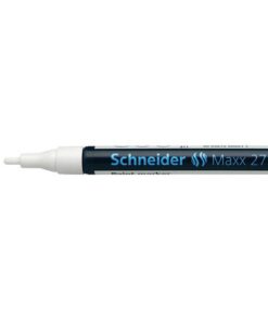dekt lakachtig op vrijwel alle oppervlakken. De marker is watervast en lichtecht. Ronde punt met een schrijfbreedte ca. 1 - 2 mm. Kleur wit