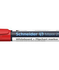 Marker met beitelpunt voor whiteboard en flipover. Schrijfbreedte ca. 2 - 5 mm. Vrijwel reukloos en sneldrogend. 'Cap-off' inkt dat betekent dat de marker meerdere dagen zonder dop kan liggen zonder uit te drogen. Eenvoudig en schoon navulbaar met refill-station 665. De behuizing bestaat voor 95% uit gerecycled plastic. Schrijfkleur rood.