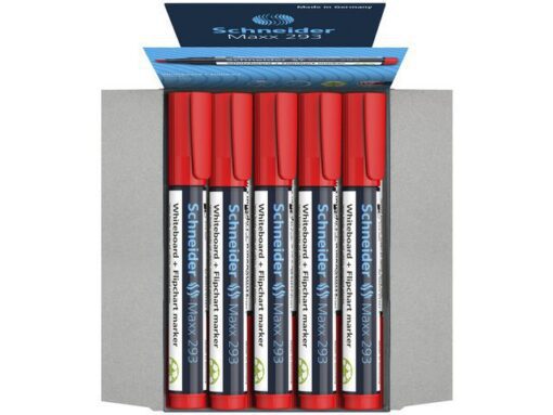 Boardmarker Schneider Maxx 293 beitelpunt 2-5 mm rood