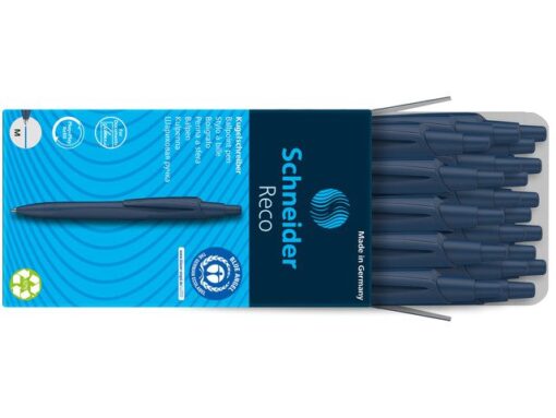 Balpen Schneider Reco donker blauw, schrijfkleur: blauw