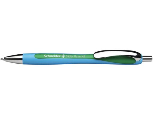 Balpen Schneider Slider Rave XB groen doos 5 stuks