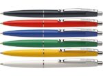 Balpen Schneider Office assorti kleuren, blauw schrijvend
