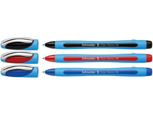 Balpen Schneider Slider Memo XB 1,4mm kogelbreedte, etui a  3 stuks