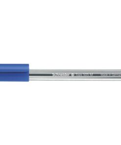 Balpen M met clipdop in de schrijfkleur en zichtbare inktinhoud door de transparante houder. Medium-vulling niet verwisselbaar. De slijtvaste edelstalen punt garandeert dat de inktinhoud volledig en vlekvrij gebruikt kan worden. Schrijfkleur blauw.