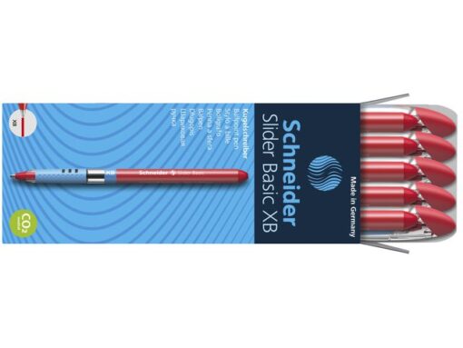 Balpen Schneider Slider Basic XB 1,4mm kogelbreedte rood