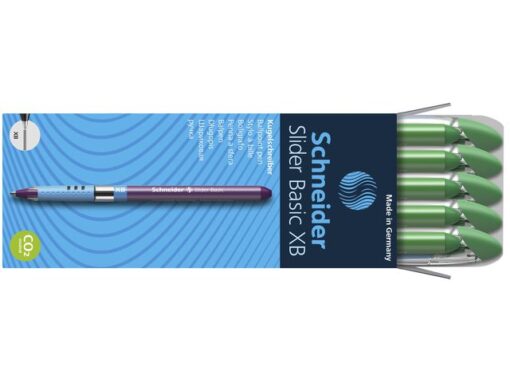 Balpen Schneider Slider Basic XB 1,4mm kogelbreedte groen
