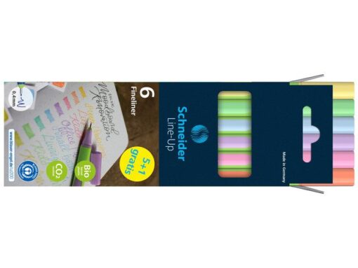 Fineliner Schneider Line-Up Pastel 0,4mm 5+1 gratis assorti
