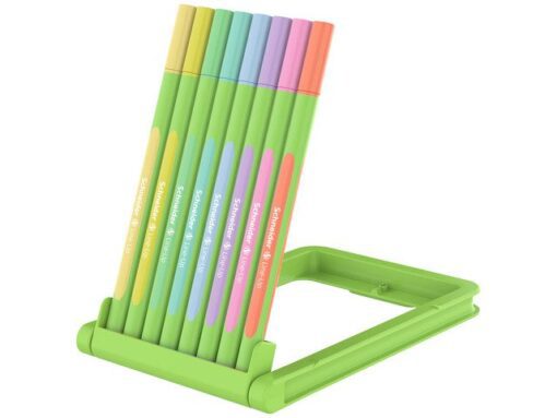Fineliner Schneider Line-Up Pastel 0,4mm verstelbare pencil case 8 stuks