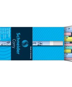 De inktverwijderaar Corry verwijdert koningsblauwe inkt. Met de praktische beitelpunt kan zowel 1 mm als 3 mm brede schrift uitgewist worden. De blauwe punt zorgt ervoor dat de tekst probleemloos overgeschreven kan worden.