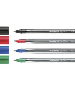 Balpen M met clipdop in de schrijfkleur en zichtbare inktinhoud door de transparante houder. Medium-vulling niet verwisselbaar. De slijtvaste edelstalen punt garandeert dat de inktinhoud volledig en vlekvrij gebruikt kan worden. Blister à 4 stuks assorti.