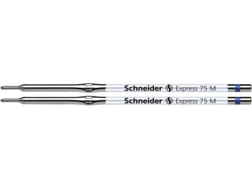 Balpenvulling Schneider Express 75 M 2 stuks op blister     blauw