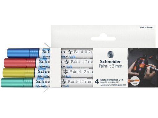 Metallic marker Schneider Paint-it 011 2mm etui 4st.        (metallic blauw, rood,