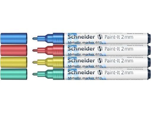 Metallic marker Schneider Paint-it 011 2mm etui 4st.        (metallic blauw, rood,