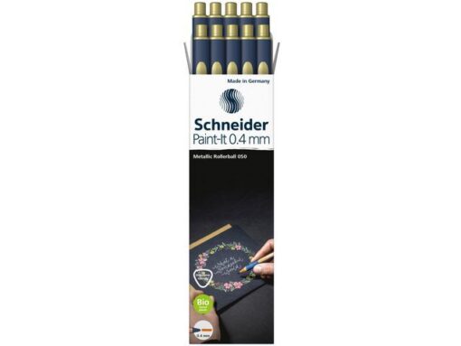 Metallic rollerball Schneider Paint-it 050 0.4mm goud       metallic