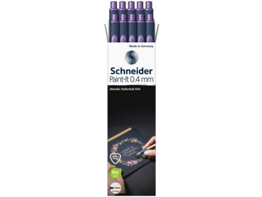 Metallic rollerball Schneider Paint-it 050 0.4mm frosted    paars metallic