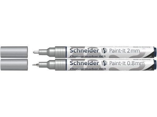 Chrome marker Schneider Paint-it 060/061 etui 2stuks 0.8 en 2 mm