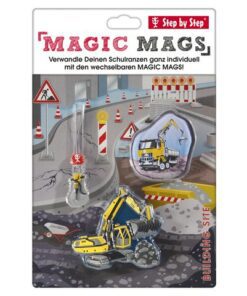 Vandaag zijn dieren een ware rage voor uw kinderen en de volgende dag kan dat maar zo weer iets anders zijn. De verandering van voorkeuren is meestal erg moeilijk met schooltassen. Niet met de schooltassen van Step by Step. Met onze magic mags kan uw kind de motieven op de schooltas gemakkelijk verwisselen of verwijderen zonder dat er resten achter blijven. De motieven klampen zich vast aan twee magnetische oppervlakken die in de schooltas zijn verwerkt. Bevat 2 magneten en 1 sleutelhanger. Magic mags move zijn lenticulaire afbeeldingen en zijn gemaakt van gerecycled PET.