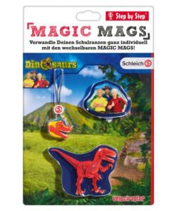 Vandaag zijn dieren een ware rage voor uw kinderen en de volgende dag kan dat maar zo weer iets anders zijn. De verandering van voorkeuren is meestal erg moeilijk met schooltassen. Niet met de schooltassen van Step by Step. Met onze magic mags kan uw kind de motieven op de schooltas gemakkelijk verwisselen of verwijderen zonder dat er resten achter blijven. De motieven klampen zich vast aan twee magnetische oppervlakken die in de schooltas zijn verwerkt. Bevat 2 magneten en 1 sleutelhanger. Deze vertrouwde themawerelden zijn ontwikkeld in samenwerking met spelgoedfabrikant Schleich.