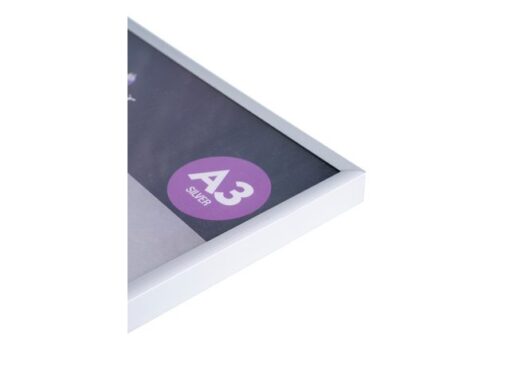 Fotolijst Seco A3 zilverkleur Geborsteld aluminium. 11mm