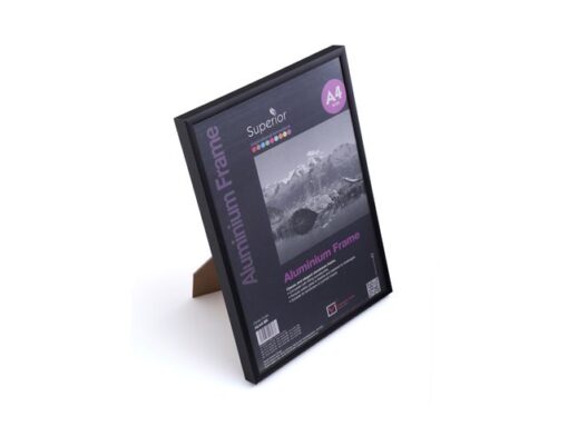 Fotolijst Seco A4 zwartkleurig Geborsteld aluminium. 11mm