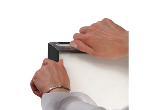 Kliklijst Seco A1 zwart 25mm Aluminium frame, anti-glans    PVC voorkant