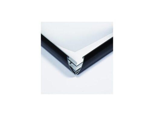 Kliklijst Seco A1 zwart 25mm Aluminium frame, anti-glans    PVC voorkant