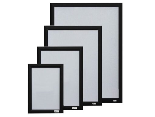 Kliklijst Seco A2 zwart 25mm Aluminium frame, anti-glans    PVC voorkant