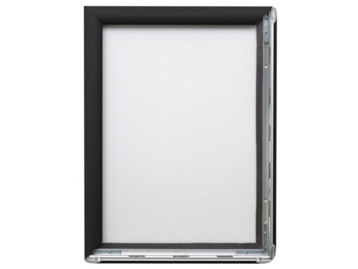 Kliklijst Seco A2 zwart 25mm Aluminium frame, anti-glans    PVC voorkant