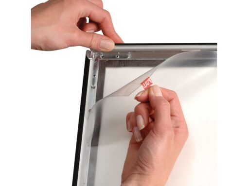Kliklijst Seco A3 zwart 25mm Aluminium frame, anti-glans    PVC voorkant