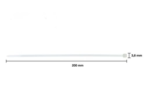 Kabelbinder Seco kleurloos 3.6mm x 140mm. 10x100st