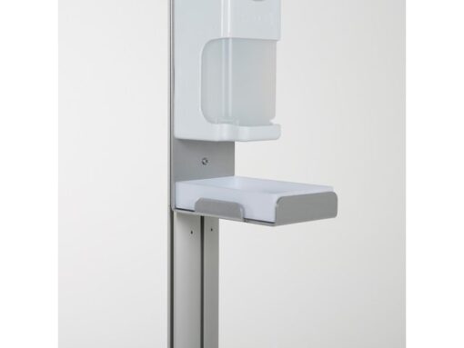 Standaar Seco handontsmetting 1.5m hoog. Met A3 lijst