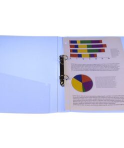 2-ringsbandje Seco A4 2r O-25mm blauw pak 10st 750 micron insteektas rug en zak binnenzijde