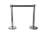Afzetpaal Seco chrome met koord. Set van 2