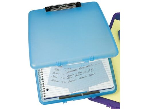 Klembord Seco A4 blauw met opbergvak slimline