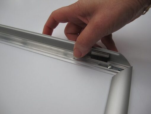 Kliklijst Seco A3 25mm aluminium frame, anti- glans PVC     voorkant