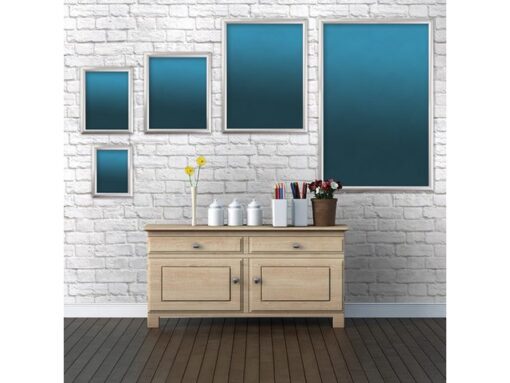 Kliklijst Seco A4 25mm aluminium frame, anti- glans PVC     voorkant
