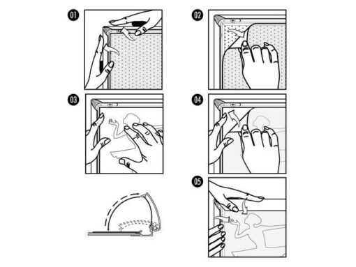 Kliklijst Seco A1 wit 25mm Aluminium frame, anti-glans PVC  voorkant