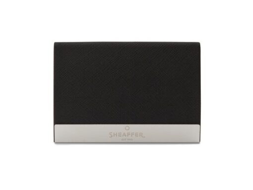 Balpen Giftset SHEAFFER 300 G9314 Glossy black chrome       plated met visitekaarthouder