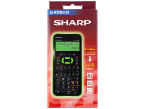 Calculator Sharp ELW531XHGR zwart-groen wetenschappelijk    write view