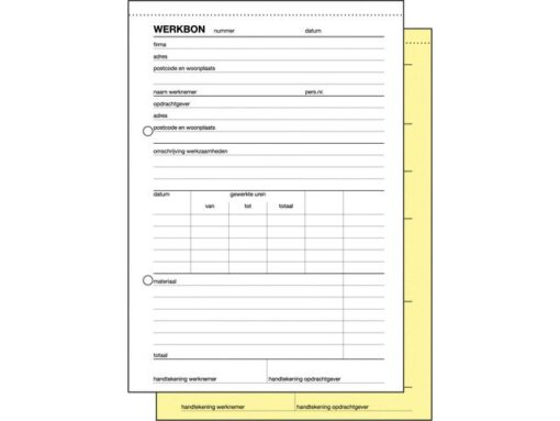 Werkbonblok Sigel Expres A5 zelfkopierend 2x50 blad
