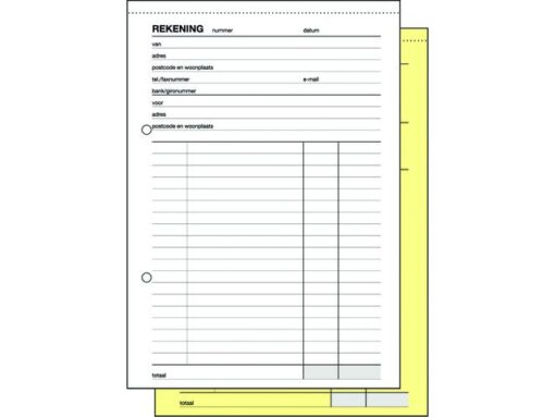 Rekeningblok Sigel Expres zelfkopierend A5 2x50 blad