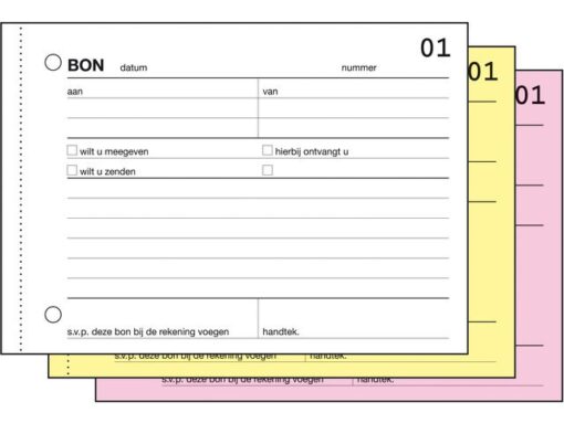 Bonboekje Sigel Expres A6 met carbon blok a 3x50 blad