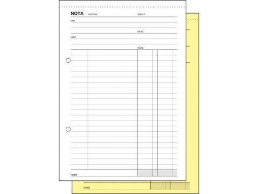 Nota kopieblok Sigel Expres zelfkopierend A5 2x50 blad