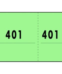Nummerblok. 10 blokjes à 100 vel. Formaat 53x105 (hxb). Genummerd van 1 - 1000. Elk blok bevat 100 nummers. Met geperforeerde scheurrand.
