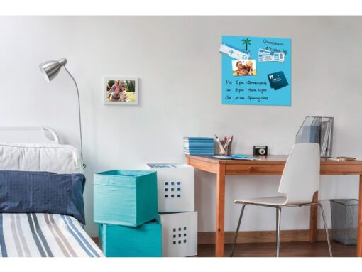 Sigel Glasmagneetbord BeBoard 450x450mm blauw