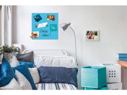 Sigel Glasmagneetbord BeBoard 450x450mm blauw