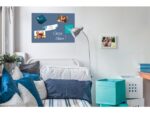 Sigel Glasmagneetbord BeBoard gepoederd blauw 600x400x9mm incl.  2 magneten